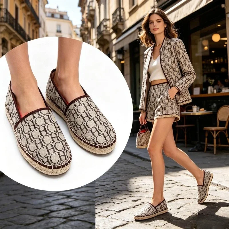 Alpargatas Planas De Lujo Chhc Para Mujer, Calzado De Diseño Con Estampado De Letras, Casual, Clásico, De Alta Calidad Para Exteriores — -66%, 98.83€ Coupon, from 49.99€ – 66% descuento – €49.99