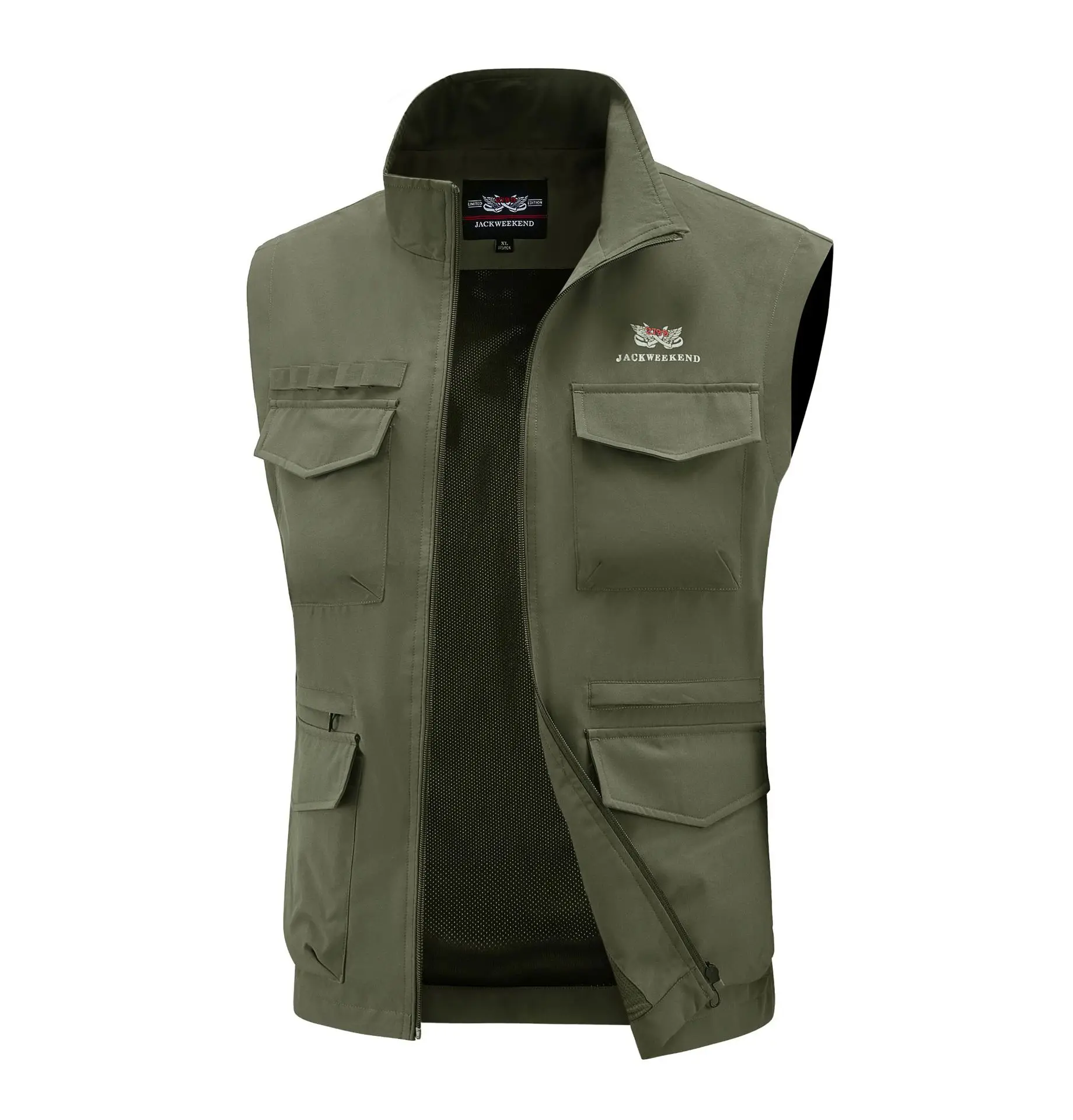 Casual waistcoat new spring and autumn thin multi-pocket vest outdoor all kinds of loose size men sleeveless jacket
