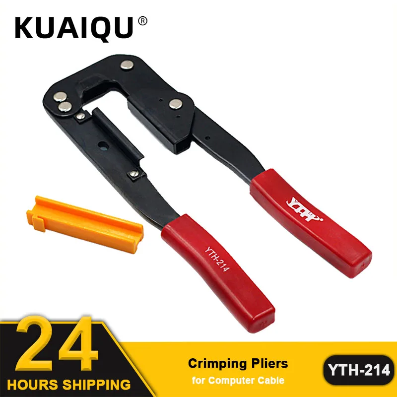 

25cm YTH-214 Crimping Pliers FPC Wire Crimping Computer Cable FC Insulated Terminal Hand Tools Multitools Clamp Crimping Groove