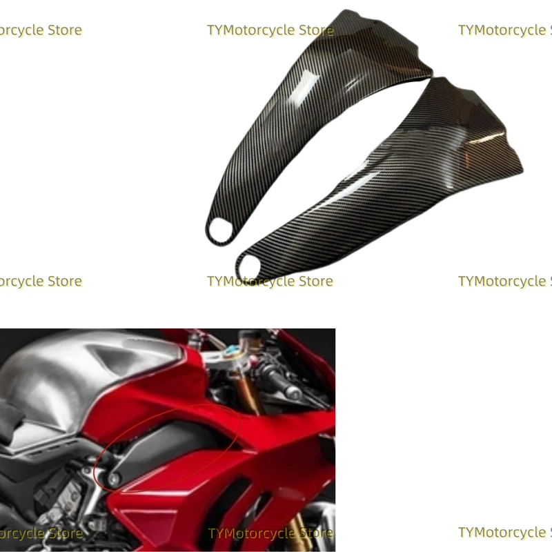 

Bright Carbon fiber coating Motorcycles Frame Cover Fairing Fit For Ducati V4 V4S V4R 2018 2019 2020