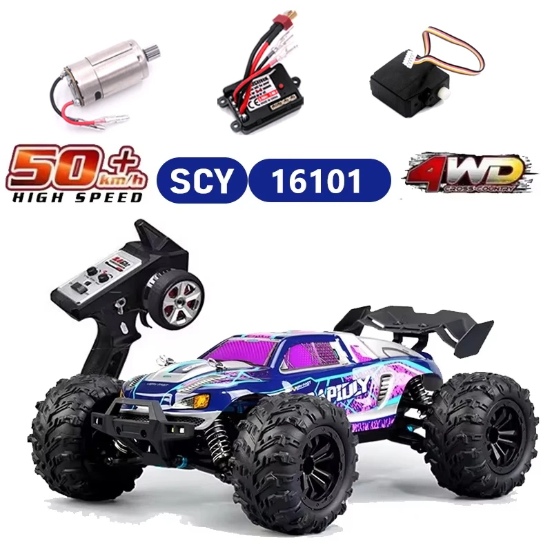 

1:16 50 км/ч 4WD RC автомобиль со светодиодным пультом дистанционного управления, высокоскоростной дрифт-монстр-трак для детей против Wltoys 144001, игрушки