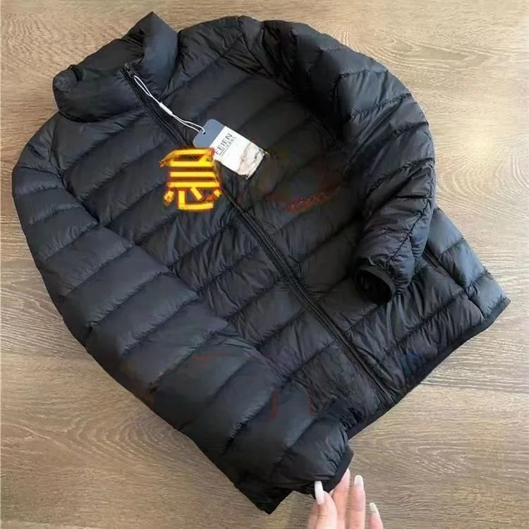 

Ultra-Value Lightweight 90 down Cotton Men's Ultra-Light Warm Stand Collar down Cotton Jaet Trendy Youth Casual Long Sve