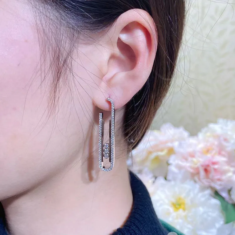 Luxury S925 Silver Earrings Fashion New Women Free Delivery Classic European and American Style Gift