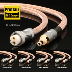Preffair High-End GX12/GX16-2P DC2.5/2.1 DC Cable with Gold Plated DC 2.5mm/2.1mm 2Pin Female Circular Aviation Socket Plug