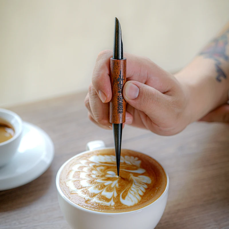 MHW-3BOMBER Coffee Latte Art Pens Vintage Espresso Cappuccino Pen Artistic Coffee Fancy Stitch Cafe Bar Accessories Barista Tool