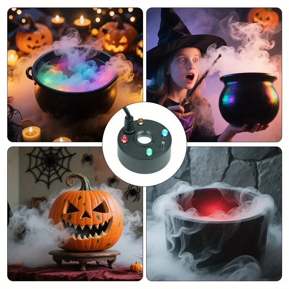 Spina USB 4 LED Spruzzatore ad ultrasuoni Fontana interna Funzione acqua Stagno Portatile Rettile Nebbia Umidificatore Calderone di Halloween