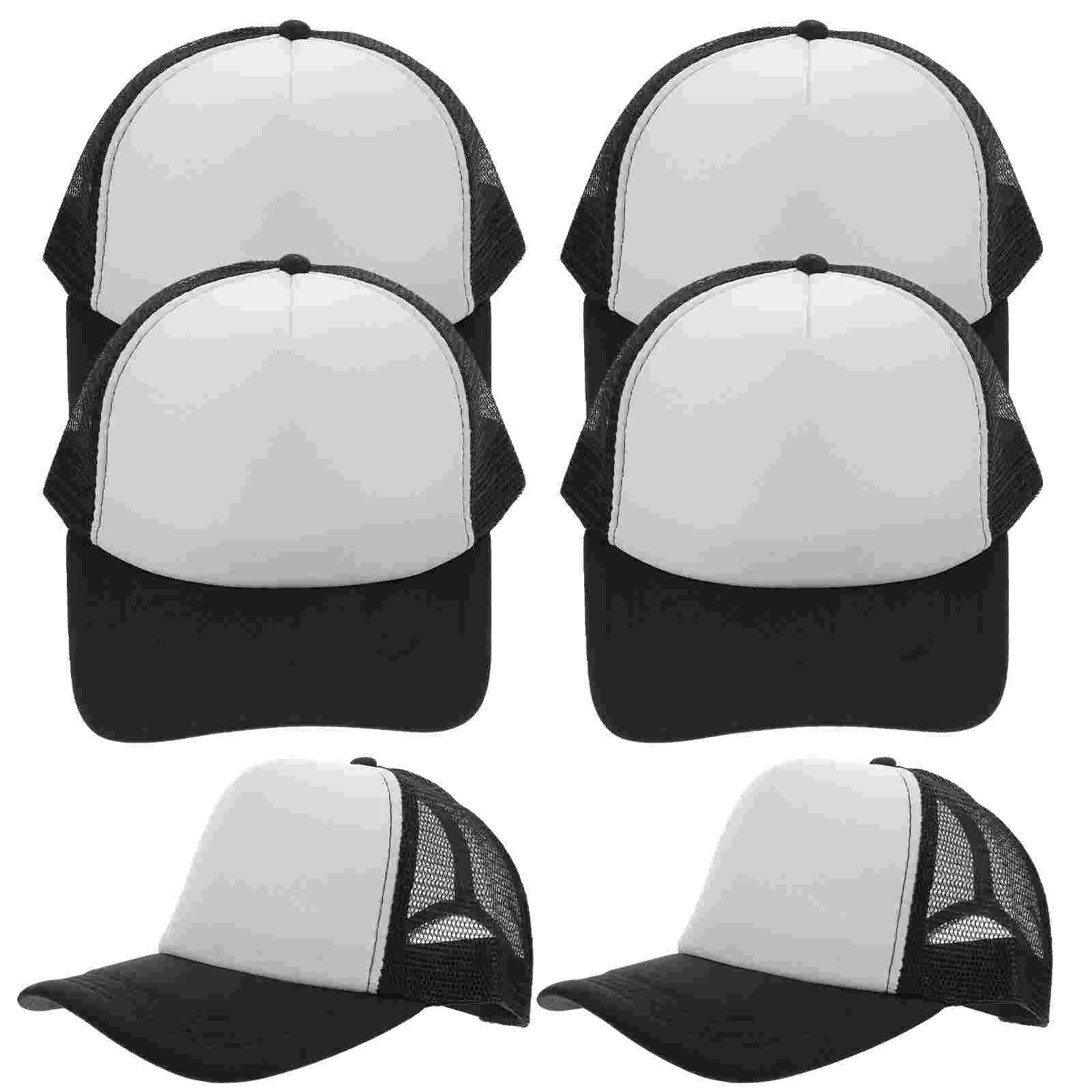 

10 Pcs Sublimated Baseball Cap Blank DIY Hat Trucker Sun for Men Sublimation Hats Heat Transfer Adjustable