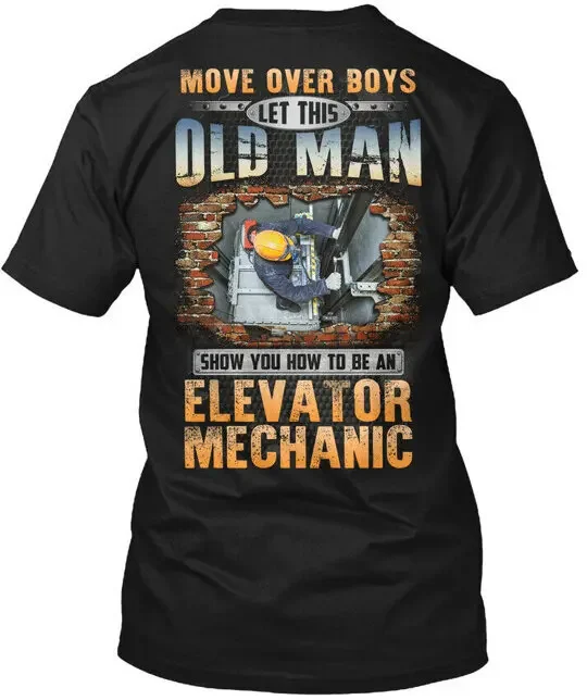 تي شيرت ميكانيكي المصعد يتحرك فوق الأولاد السماح إلى مقاس S إلى 5XL #1