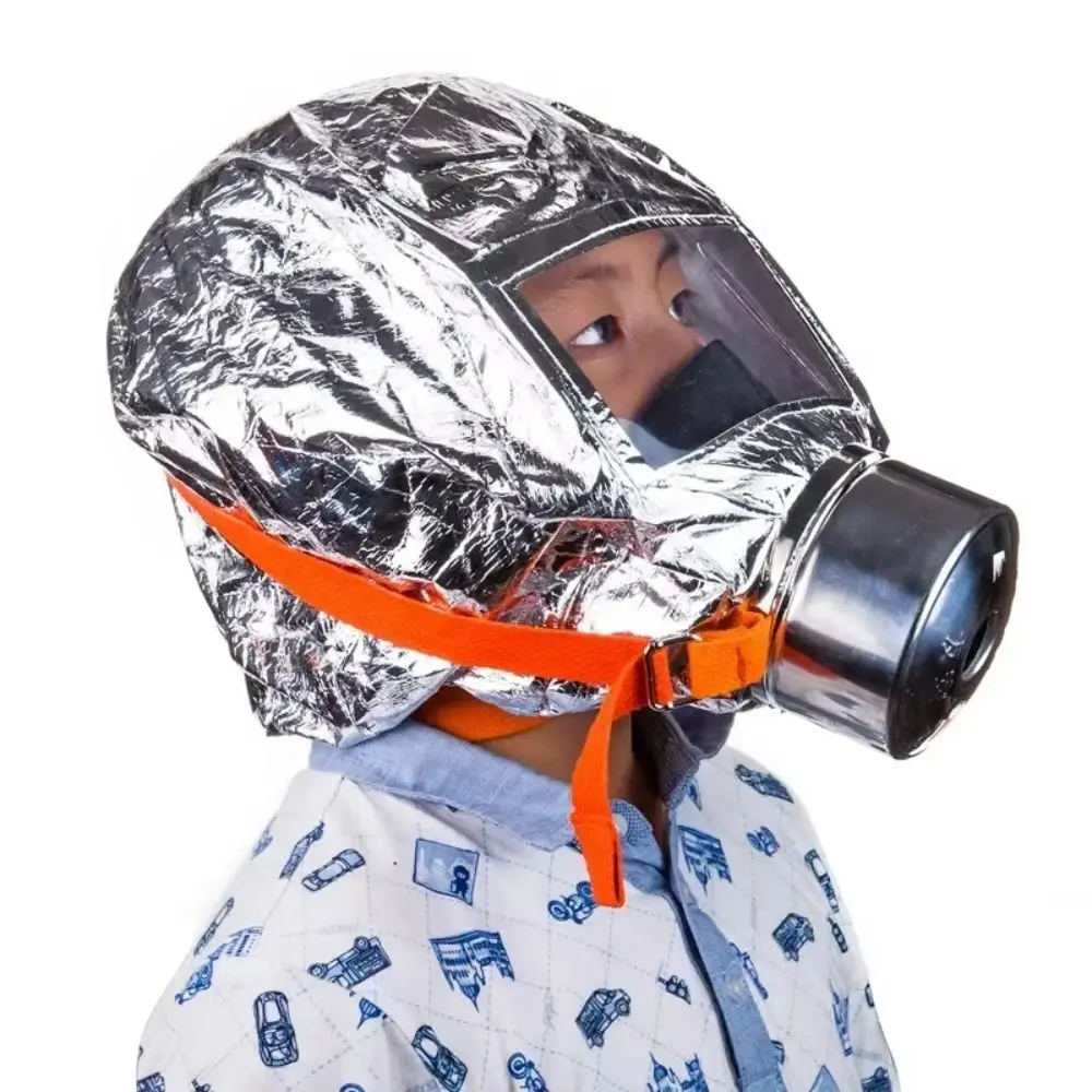 Multi-Layered Filter Fire Escape Mask Fireproof Filter Self-Rescue Breathing Apparatus Smoke Filter Respirator Easy-Fit Hood