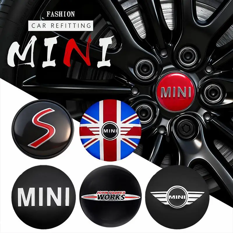 

Комплект из 4 колпачков-заглушек для центральных отверстий колесных дисков (54/56 мм) с эмблемой MINI WORKS One Cooper JCW R60 R59 R58 R57 R56 R55 R53 R52 F54