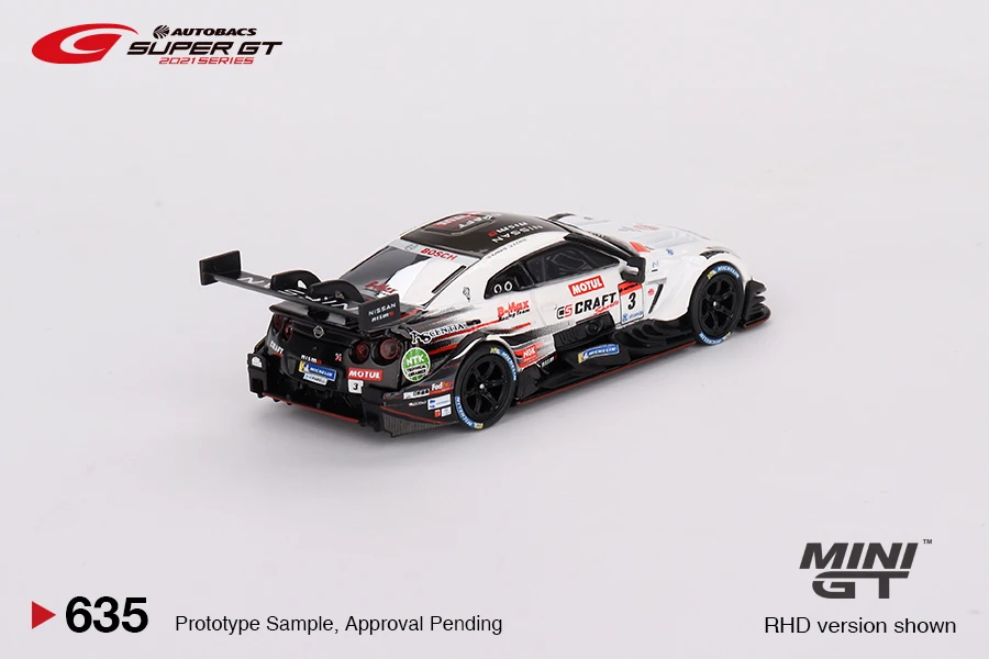 TSM MINI GT 1/64 Minigt 635 Nissan GT-R Nismo GT500 #3 NDDP Racing 2021 SUPER GT Die-cast Alloy Car Model Collection Gift