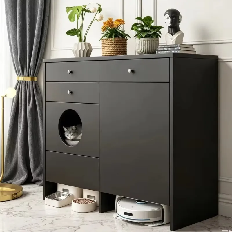 Aluminum alloy sweeping robot locker, cat nest four seasons universal villa integrated cabinet