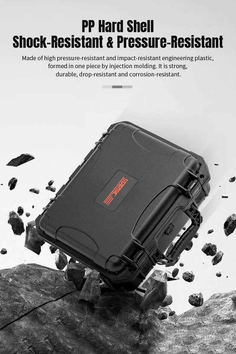 STARTRC PHOTO Hartschalenkoffer für DJI Osmo Action 6 Kamera-Zubehör, wasserdichte, doppelschichtige Reisetasche, schützend – Detail 3