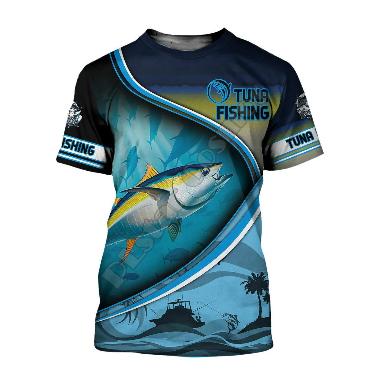 2023 Summer Tuna Fishing T-shirts For Men And Women 3d Fishing Printed T-shirts Fashion Design T-shirts 3 Styles Brand Tops