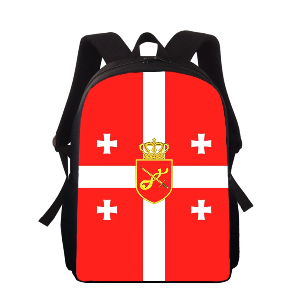 Georgia Flagge 16 "3D-Druck Kinder Rucksack Grundschule Schult aschen für Jungen Mädchen Rucksack Schüler Schulbuch Taschen