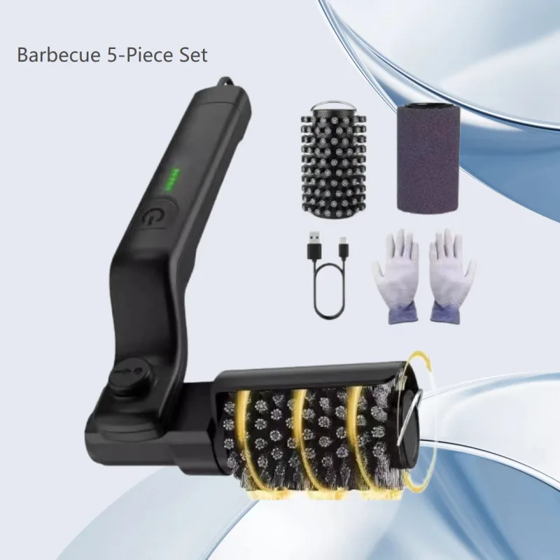 Cordless Electric BBQ Grill Brush, Rechargeable Heavy Duty Grease Cleaner, Multifunctional Barbecue Rack Cleaning Brush for Gril