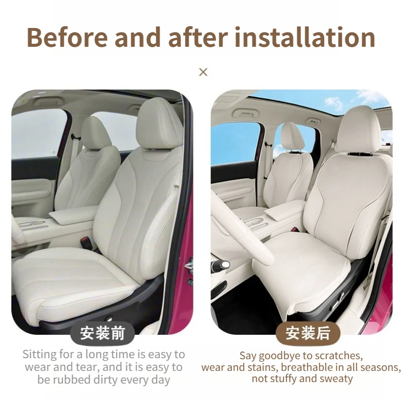 Car Seat Cover For GWM ORA 5 2026 Seat Cushion Four Seasons Universal Half Pack Breathable Seat Pad Protector Accessories