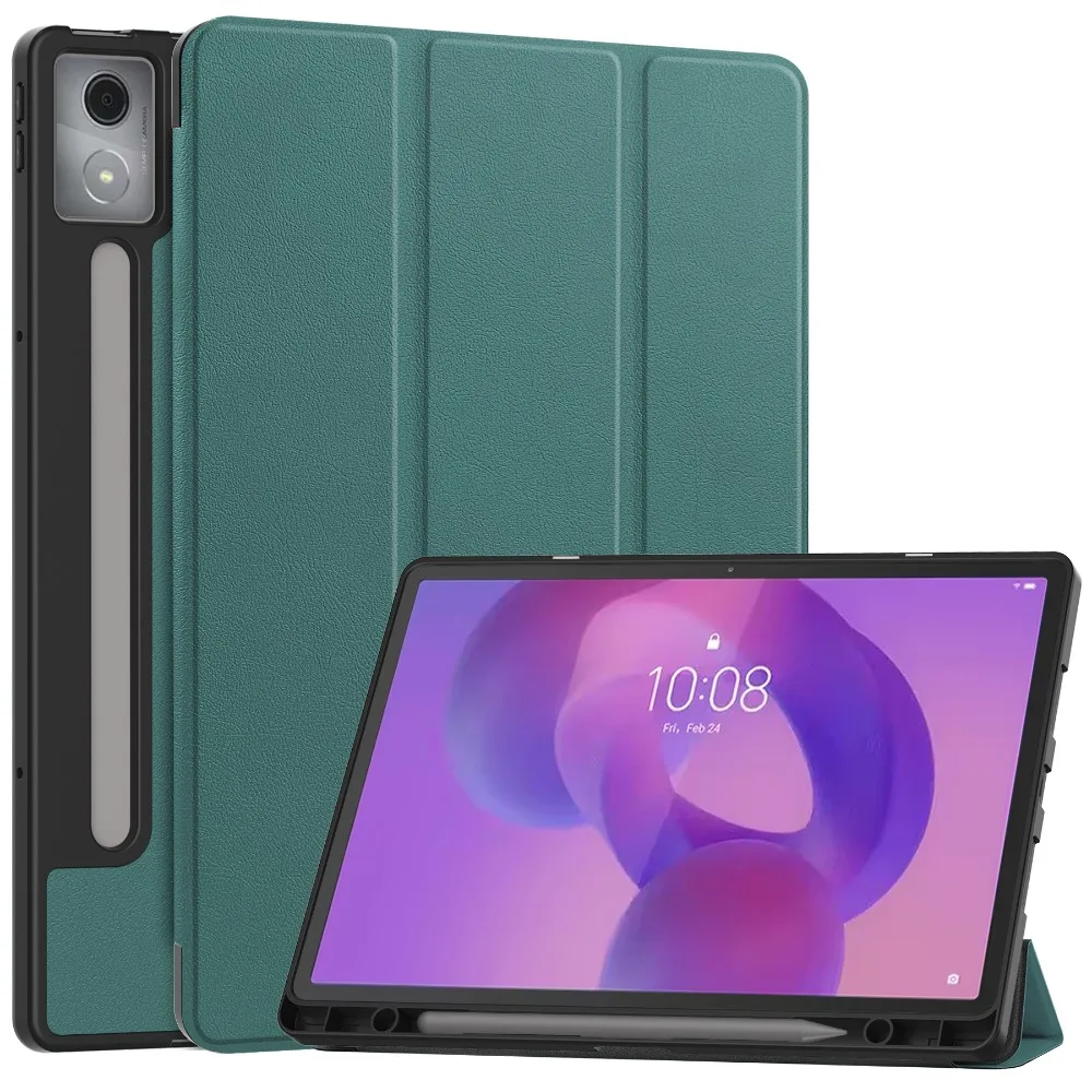 

For Lenovo Idea Tab Pro Case With Pen Holder Trifold Back Stand Tablet Coque For Lenovo Idea Tab Pro 12.7 Case tb373fu