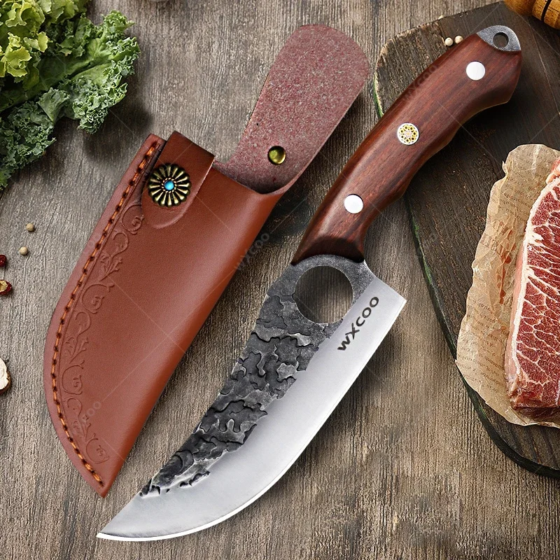 Stainless Steel Kitchen Boning Knife Meat Cleaver Hand-Forged Knives Fish Slicing Utility Knife Kitchen Fruit Knife Accessories