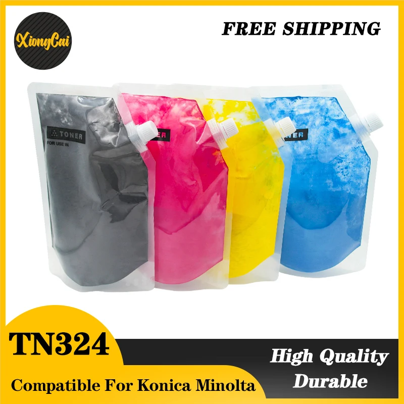 

НОВЫЙ 1 кг TN324, совместимый тонер для Konica Minolta Bizhub C225 C308 C368 C258 TN 324, совместимый тонер-порошок для копировального аппарата