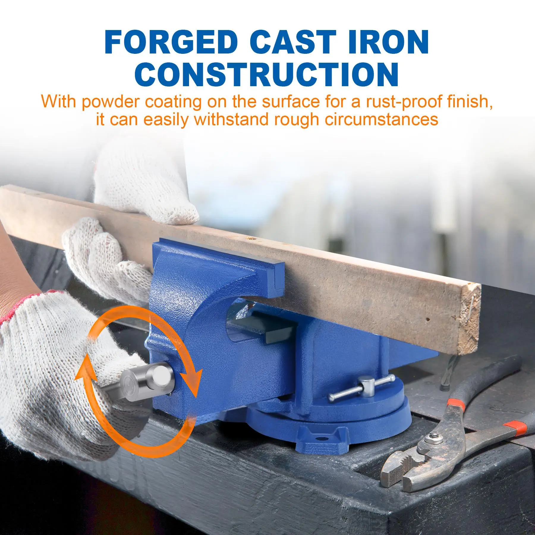 6 "الميكانيكية مقعد Vise الجدول أعلى المشبك الصحافة قفل قاعدة الدوار مقعد ثقيل الوظائف المشبك قفل Vise الدقة المعدن الصلب