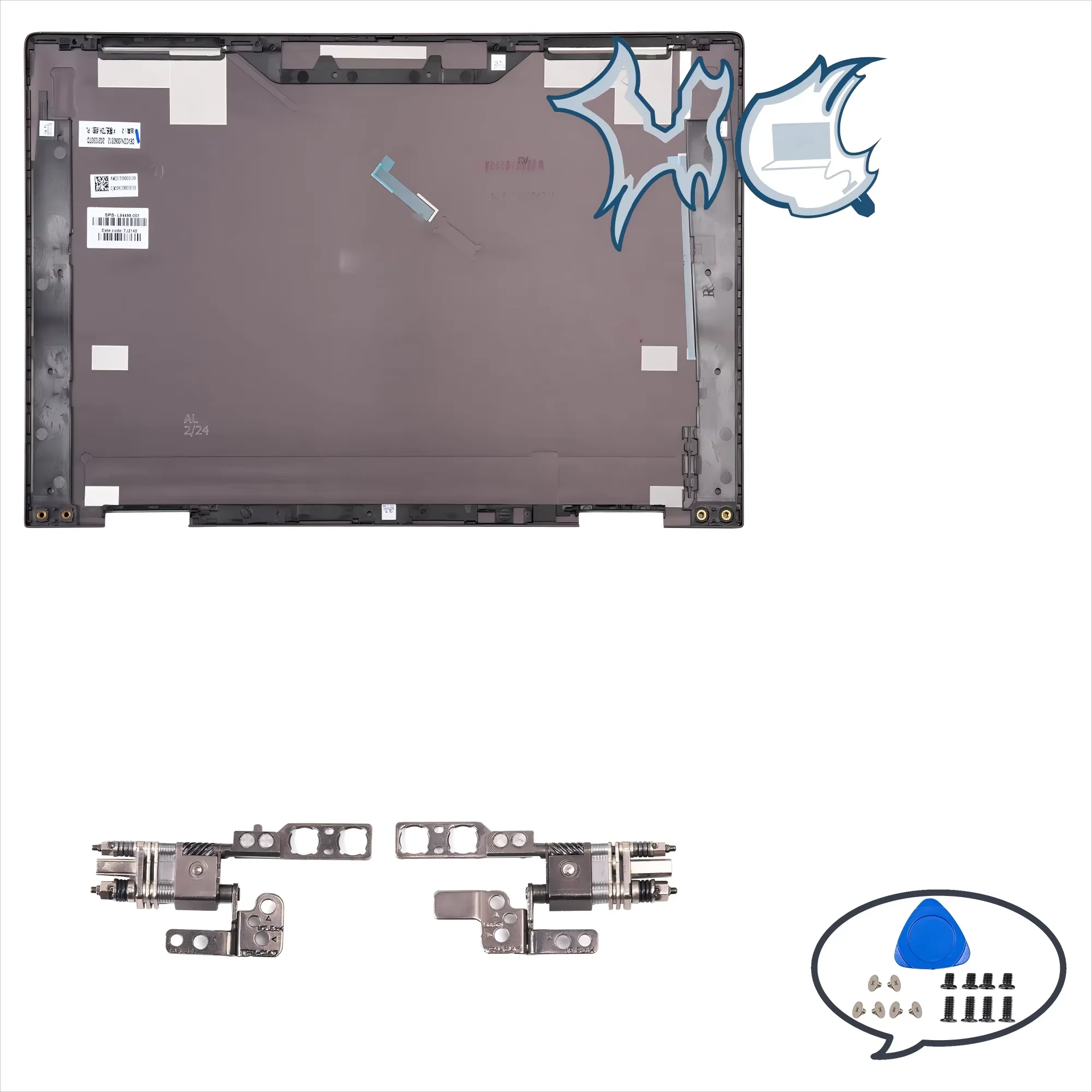 

Новые металлические крышки для ENVY X360 13-AY TPN-C147, задняя крышка LCD, L94498-001, чехол-крышка, замена, коричневые петли, 13,3 дюйма
