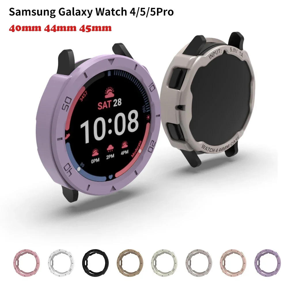 Cover For Samsung Galaxy Watch 4/5/5pro Case Accessories Screen Protector Protective TPU Shell for Galaxy watch 5 44/40mm cases