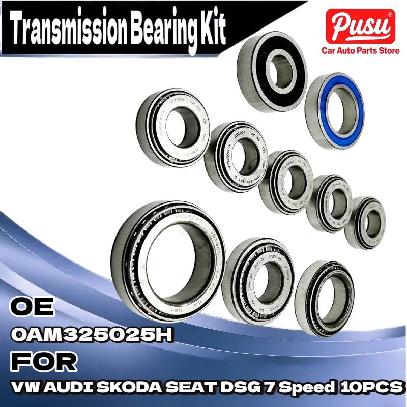 

For VW Golf Passat CC AUDI A3 TT - DQ200 0AM 7-speed DSG Transmission Bearing Kit, Set of 10 Pieces