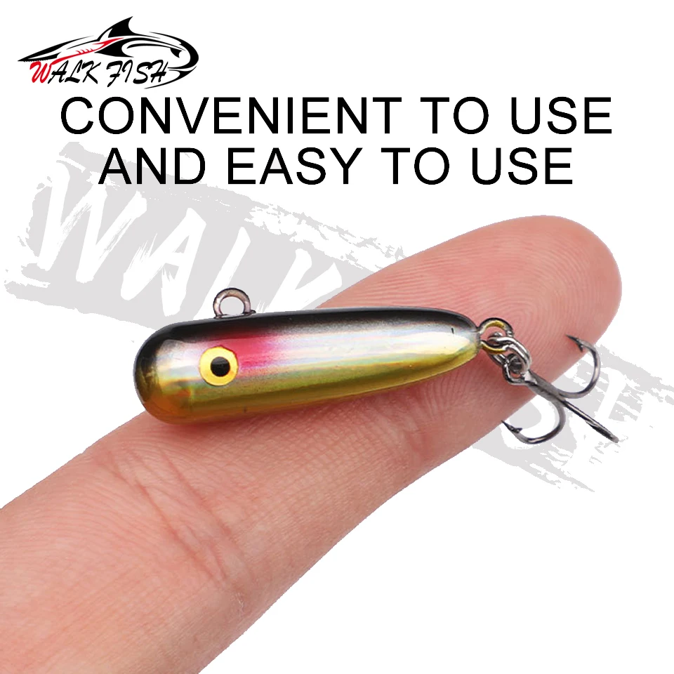 Loogdeel 3cm/2.4g 3D Eyes Naval Mine Pencil Fishing Lure Artificial Bait Sinking With Hooks Simulated Minnow Fishing Tackle