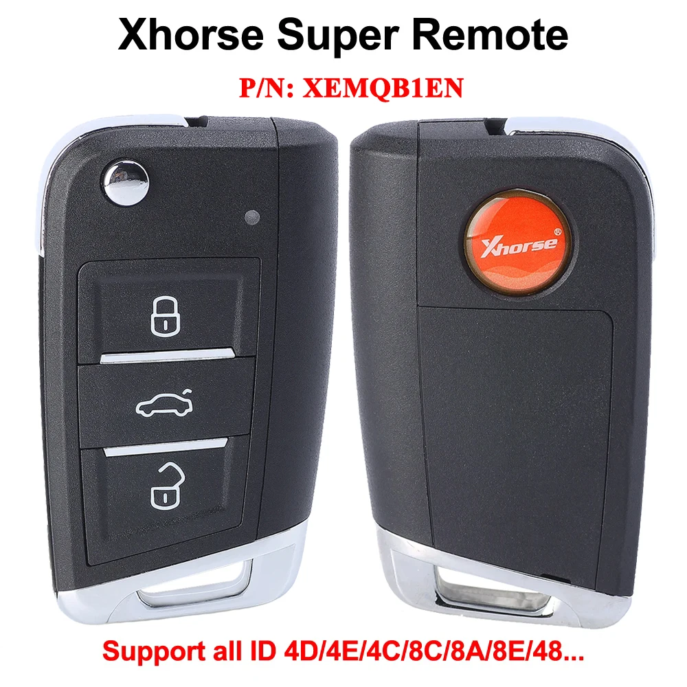 

Xhorse For VW MQB Style P/N: XEMQB1EN VVDI Super Remote Key With XT27 XT27A66 Chip for VVDI2 /VVDI MINI Key Tool / Tool Max