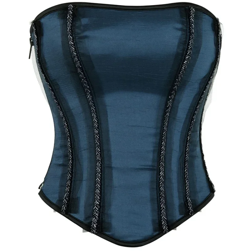 

Elegant Top Women Vintage Strapless Overbust Corset Corselet Body Shaper Bustier Lingerie Gothic Lace up Waist Trainer