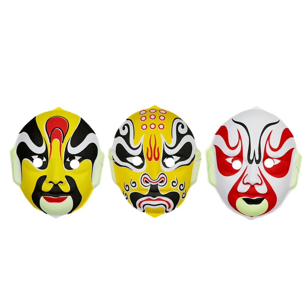 

3 Pcs Decoration Peking Opera Mask Halloween Party Dedicated Cosplay Kids Child