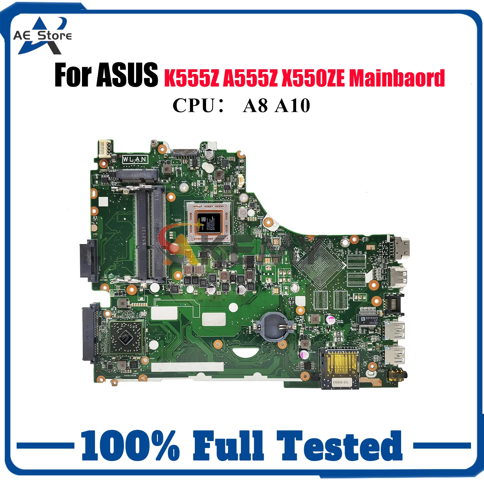 

X550ZA Материнская плата для ноутбука ASUS VivoBook X550ZE A555Z K555Z F550ZE A550ZE X550Z VM590Z K550ZE Материнская плата с процессором A8 A10 stk