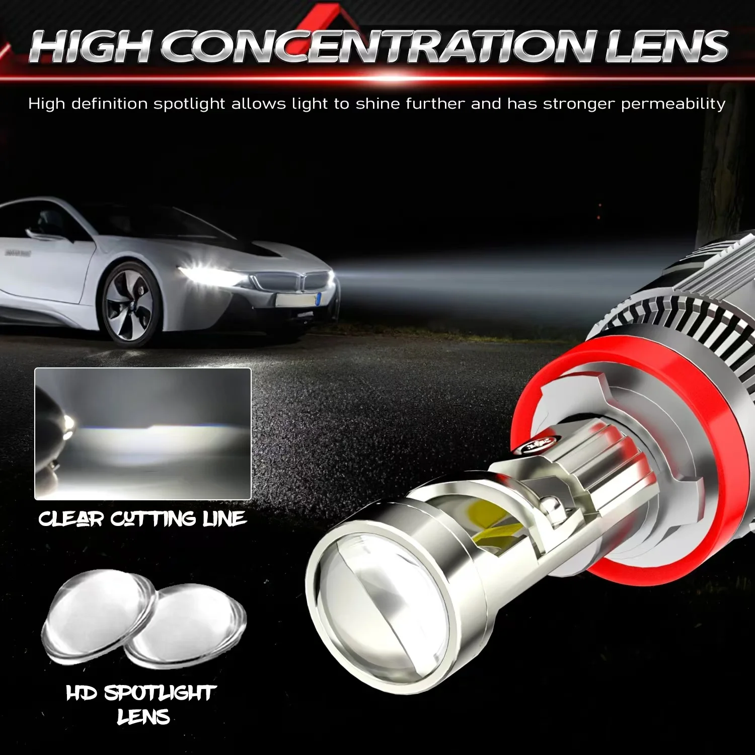 H4 H7 LED Projector Lens H8 H11 9005 HB3 9006 HB4 Car Headlight Bulbs Canbus 100W 30000LM Turbo Fan Mini Lamp 12V LHD