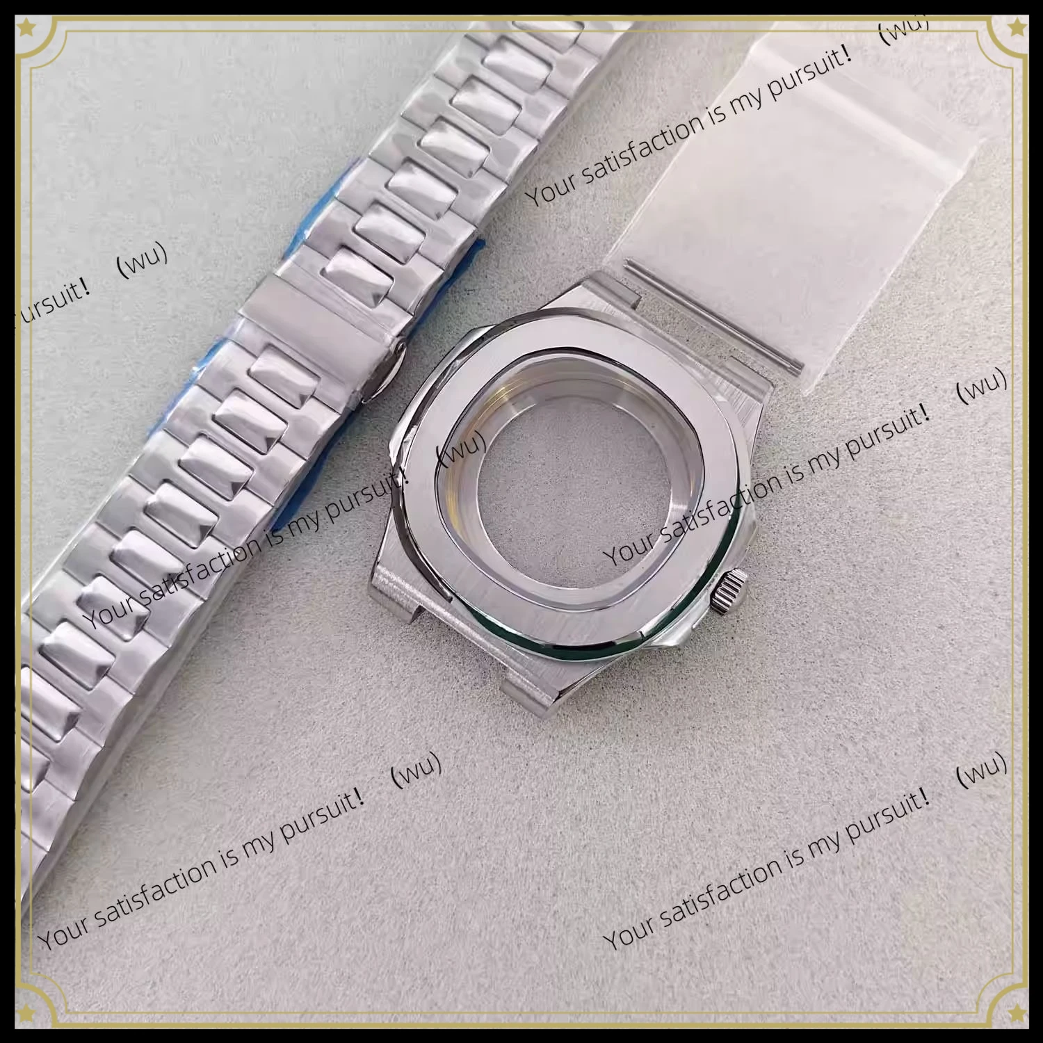 ZOCI-41mm modified watch case kit, sapphire mirror rose black steel three colors for NH35/36 movement