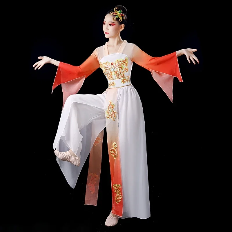 Dames Klassiek Danskostuum Vrouwelijke Yangko Dance Fan Chinese Stijl Square Dance Pak Modern Kostuum