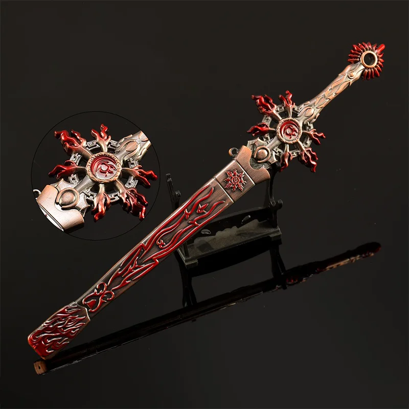 30cm Lalka Anime Gadżety Cao Yunshang Koło Roku Miecz z Pochwą Bez Ostrza Katana Dekoracje Pokoju Kolekcja Mieczy