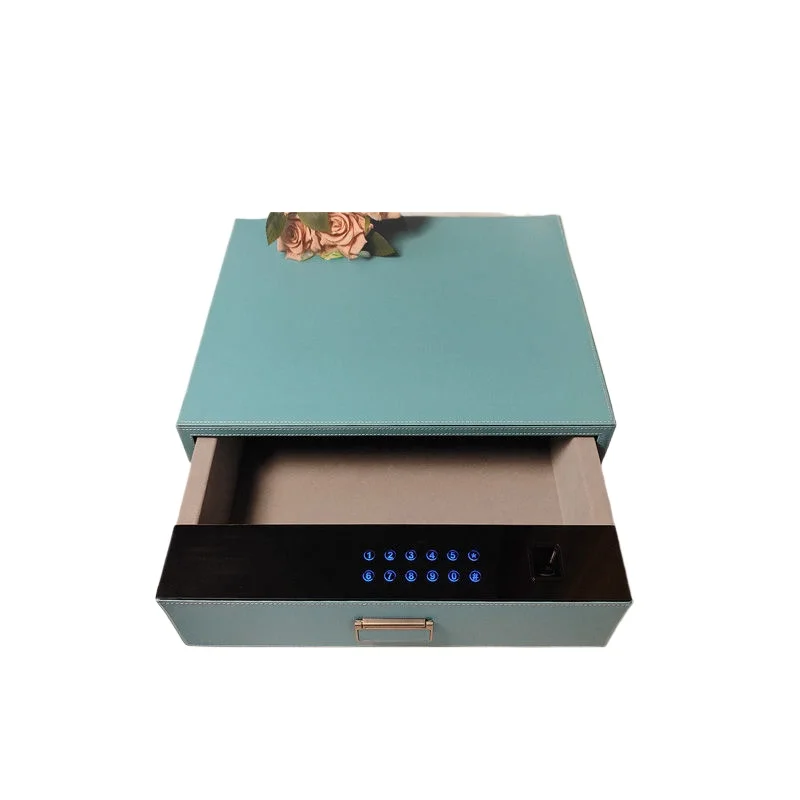 Leather smart fingerprint password drawer safe household multi-specification wardrobe safe