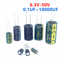 6.3V 10V 16V 25V 35V 50V High Frequency Low ESR Aluminum Capacitor 10UF 22UF 100UF 220UF 330UF 470UF 1000UF 1500UF 2200UF 3300UF