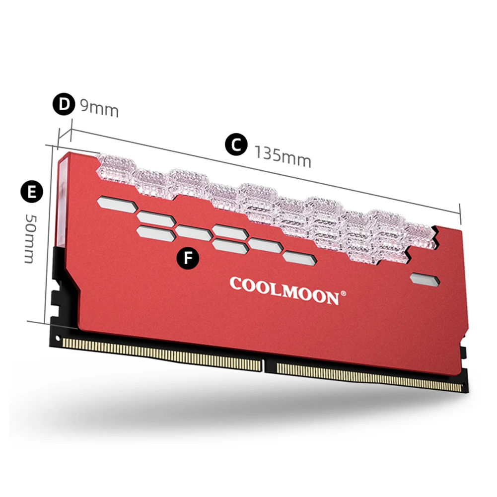 COOLMOON RA-2 RAM PC Geheugenbank Koellichaam Koeler ARGB Kleurrijke warmtespreider
