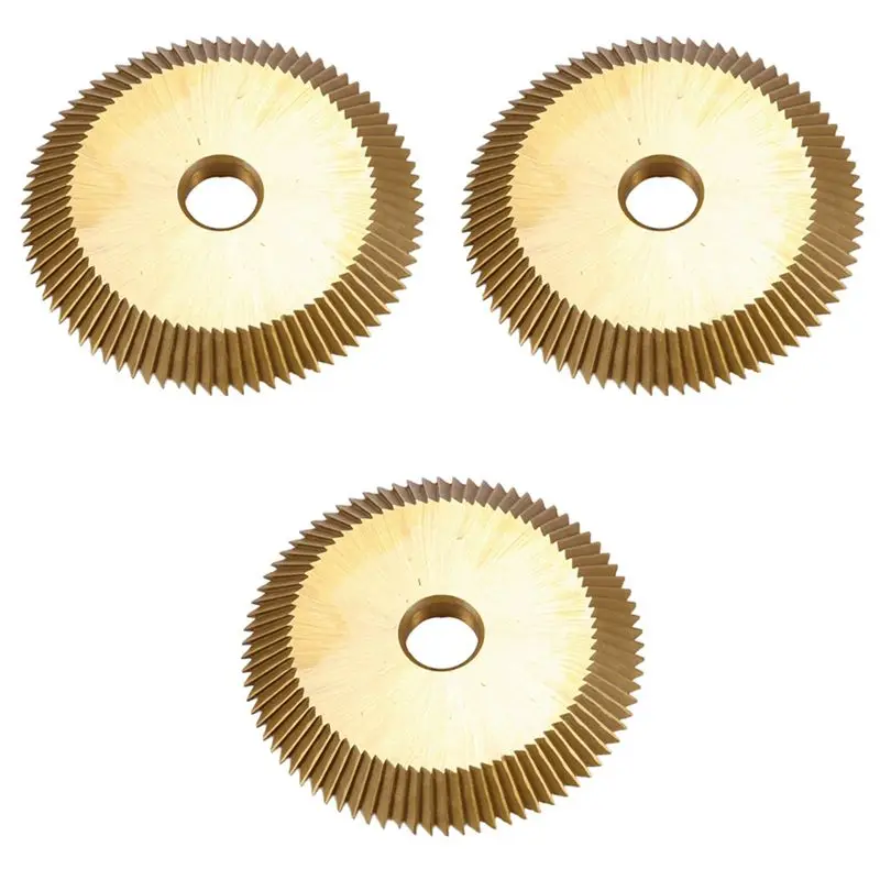 A93E-3Pc Titanium Coated Key Machine Cutter 80T Hss Key Duplicate Machine Saw Blade For Cutting Keys Locksmith Tools