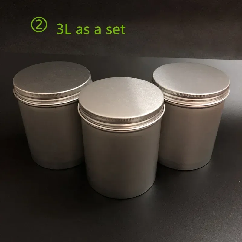 3 Sizes&4 Sets Aluminum Storage Spices Case Coffee Candy Tea Storage Jars Set Round Metal Lip Balm Tins Jars For Spices