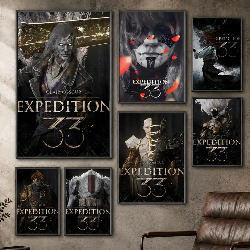 Game Clair Obscur Expedition 33 RPG Maelle Fantasy Poster  PP Self Adhesive Home Garage Dorm Bar Wall Decor Aesthetic Retro Gift
