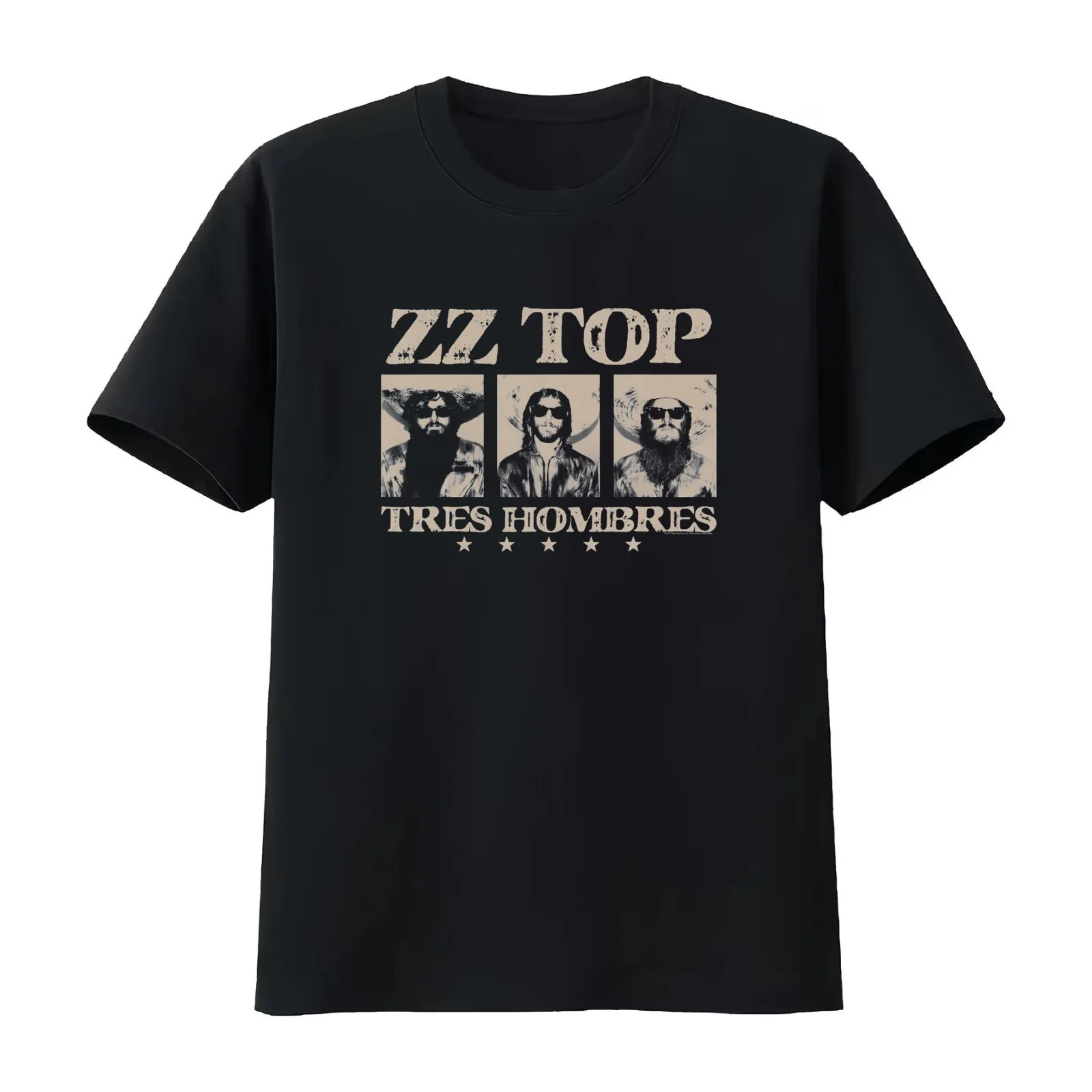 Currently Top Tres Hombres T-Shirt Summer Casual Cotton Tee Oversized Streetwear Tops Vintage Graphic Print Unisex Men Women