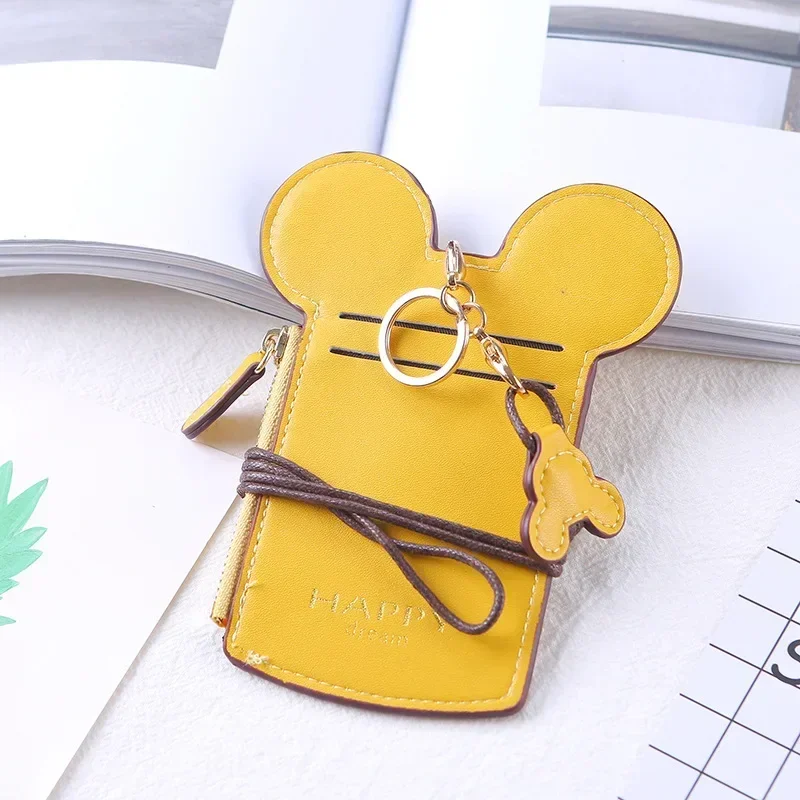 Disney Card Holder for Women New Mini Ladies ID Card Work Badge Cover Mickey Cartoon Passport Cover Buisness Card Holder
