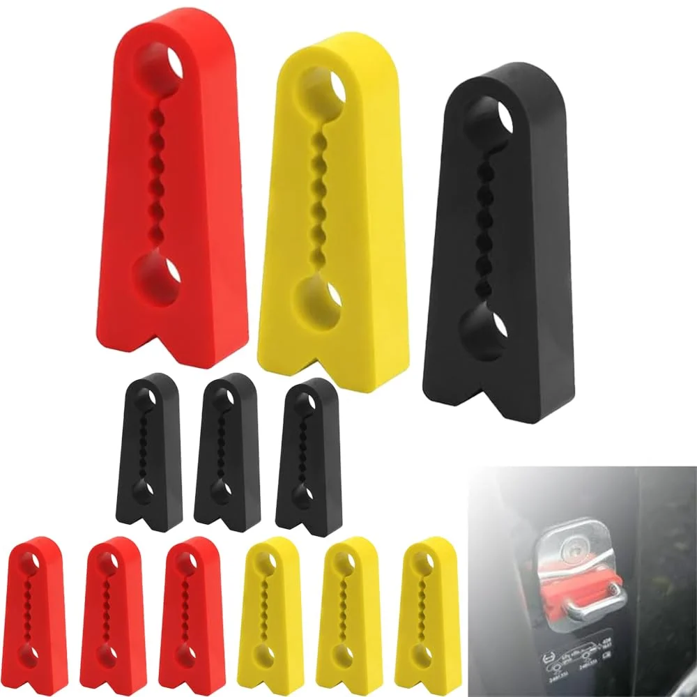 12PCS Car Door Lock Shock Absorber Pad, Rubber Sound Damper, Easy Installation Design, Automotive Door Noise Reduction Kit