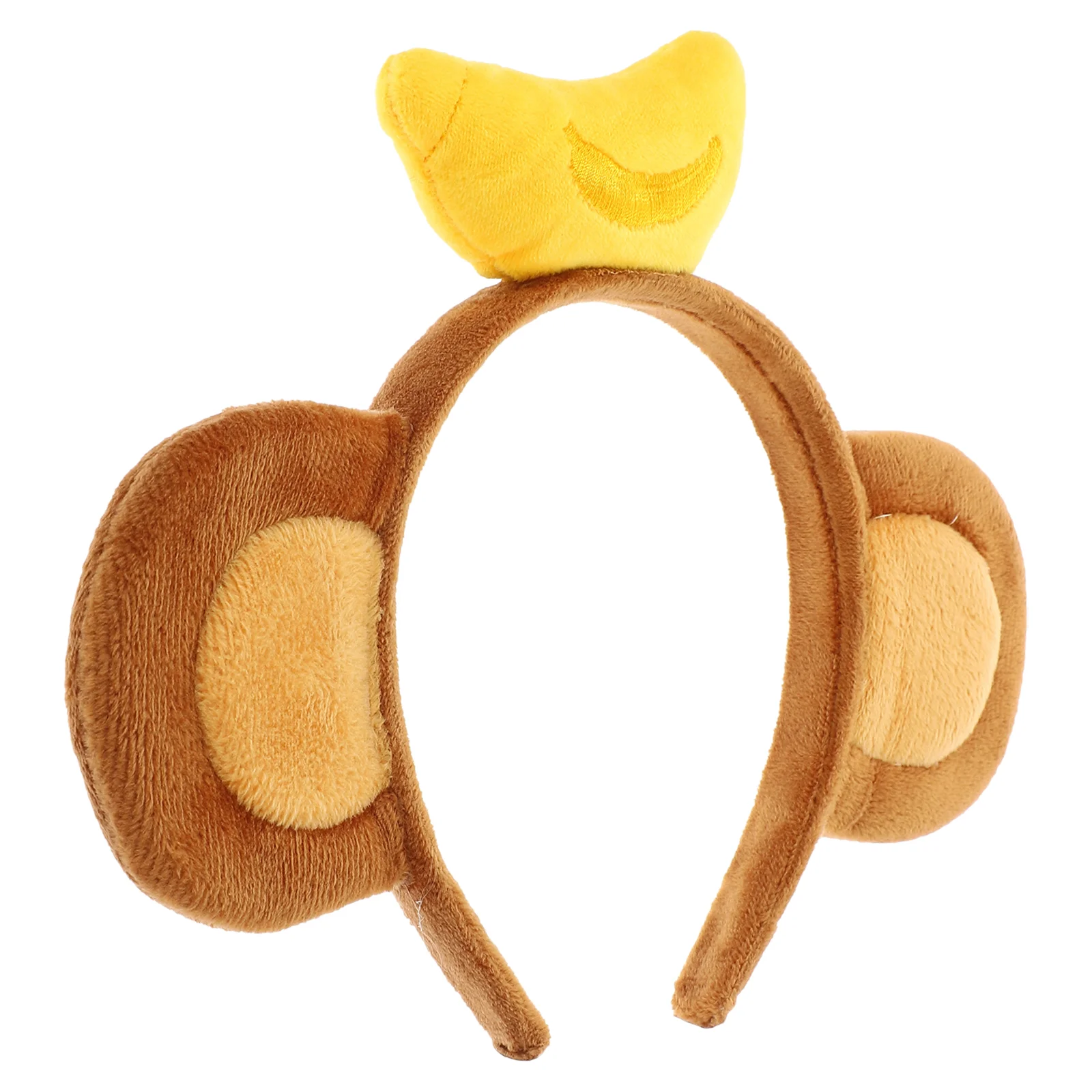 Monkey Ear Headband with Banana Pumpkin Decorate Animal Ears Women Fabric The Top Cute Man Men's Headbands