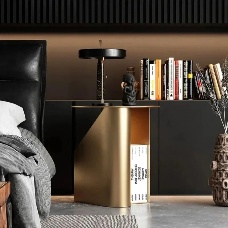 Light luxury coffee table Modern corner table Home living room Bedroom simple bedside table