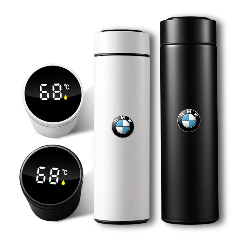 500ml Portable Car Smart Thermos Bottle Temperature Display Cup Coffee Cup For BMW E34 E46 E39 E38 E90 E60 E36 F30 F30 F10 E92