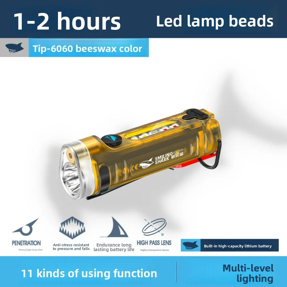 Rechargeable Mini Flashlight Keychain with Infrared Side Light Portable Outdoor Daily Carry Emergency Use Torch